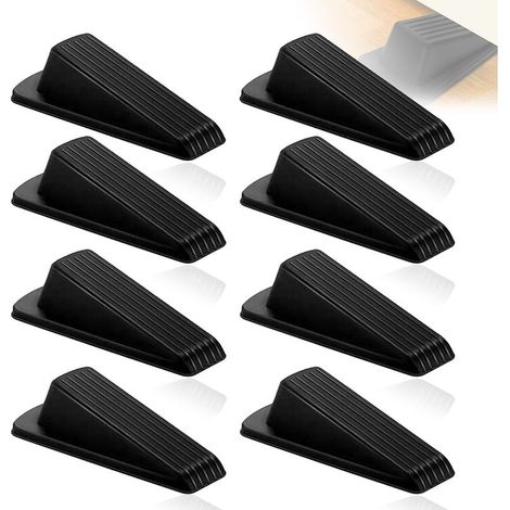 Pack Door Stoppers for Bottom of Door, Door Stops, Rubber Door Stopper Wedge, Sturdy Stackable Door Stops for Floor (1/5)