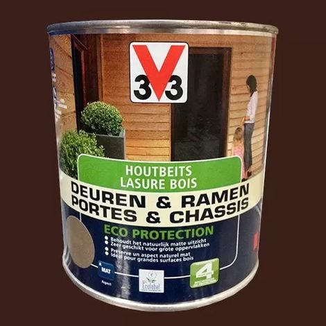 V33 Lasure Portes et chassis 4 ans Eco Protection Cacao 0,75 L (1/2)