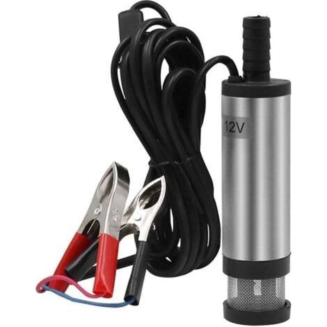 Pompe De Transfert De Carburant Diesel, 12V 38mm Diesel Eau Pompe, Pompe Transfert Carburant Diesel Avec Filtre, Pompes à Huile électrique 12V Multifonctionnelle Pour Huile, Eau(Argent) (1/4)