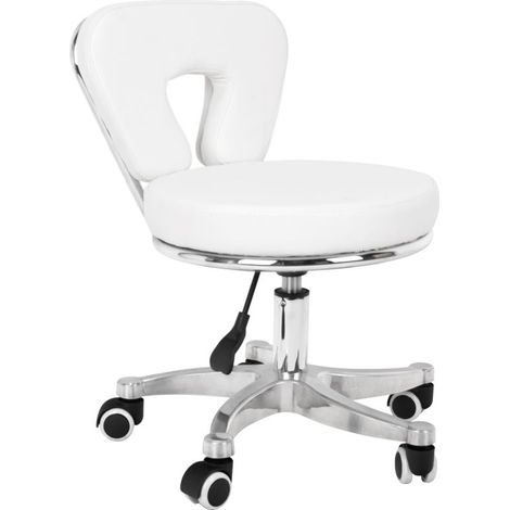 Taburete cosmético para pedicura 9266 blanco (1/2)