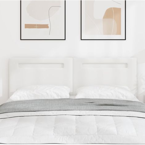 LED Kopfteil Weiß 160 cm Kunstleder (1/5)
