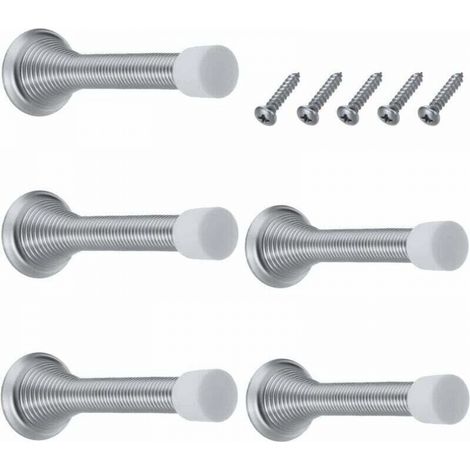 Lot de 6 ressorts bloc porte, butée de porte, arret de porte, butée de porte, butée de porte murale pour la protection des murs et des portes pour la maison, l'école (1/5)