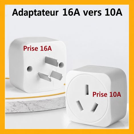Adaptateur prise 16A vers 10A 4000W AC250V en ABS et cuivre 3 broches 1 kg – Livraison gratuite (1/5)