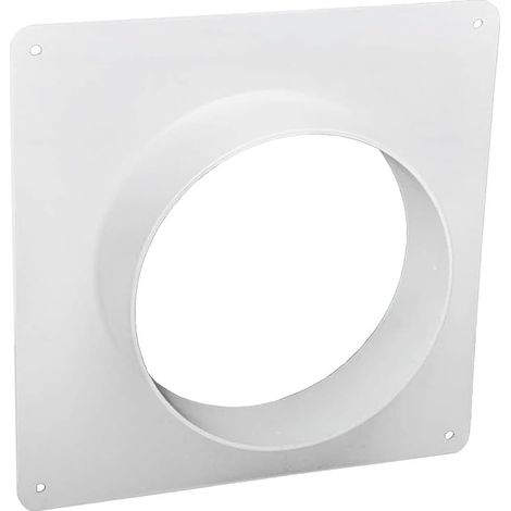 Ventilation System Wall Connector Flange Vent Duct Connector for Ventilation Pipe White 150mm (1/4)