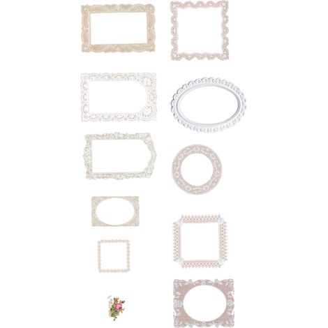 20 autocollants décoratifs rétro pour cadre miroir, en PET, pour loisirs créatifs, scrapbooking et albums photo (type 3). (1/5)
