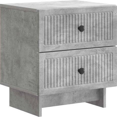 Bedside Cabinet with Drawer Concrete Grey 43 x 34.5 x 47.5 cm vidaXL