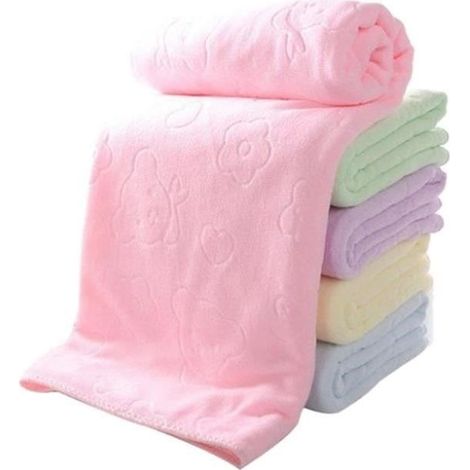 Set of 5 draps of bath size Jumbo Polyester Solid Home Gym Beach Towel of bath (1/4)