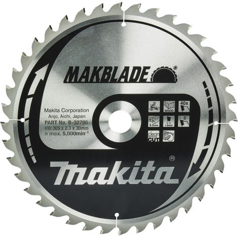MakBlade Holz MAKITA Hartmetall-Sägeblatt 305 x 30 mm - 40 Zähne - B-32786