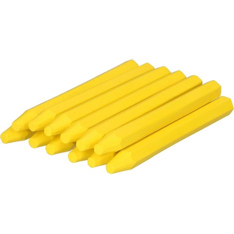 KOTARBAU Lot de 12 crayons de charpentier pour marquage du bois - Jaune (1/5)