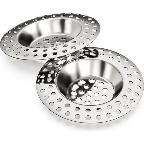 Filtre evier 14g, Lot de 2, pour Tous Les DRAINS, Filtre evier Cuisine, Filtre évier, Grille a evier, bonde Baignoire, Filtre Douche, Grille evier Cuisine, bonde lavabo, bonde Douche (1/4)