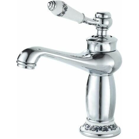 Robinet Salle Bain, Mitigeur de Salle de Bain monocommande Chrom&eacute, our Lavabo ou Vasque de Salle Bain, Chaude et Froide R&eacuteglable de Mitigeur Lavabo