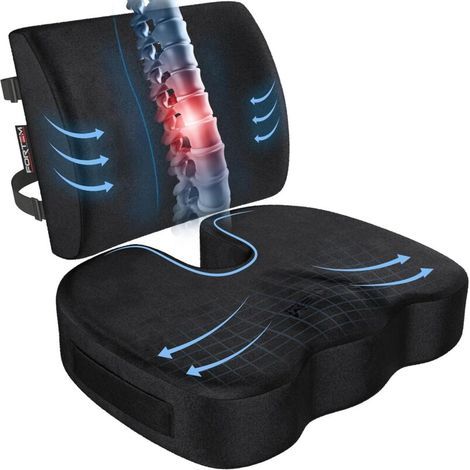Coussin de siège orthopédique pour chaise de bureau, coussin lombaire pour chaise (1/4)