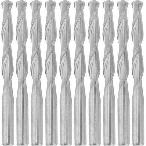 Tungsten Lot de 10 fraises à spirale CNC pour bois acrylique PVC 3,175 mm