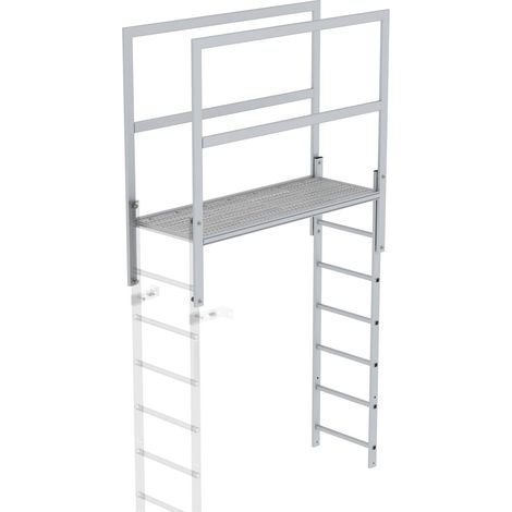 MUNK Attika-Überstieg in Sonderlängen Aluminium eloxiert 1600mm