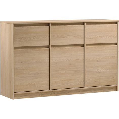 Buffet 3 ante 3 cassetti Beck marrone 86,7cm
