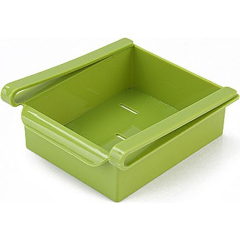 Étagère de rangement coulissante pour réfrigérateur de cuisine, gain de place, boîte de rangement pour réfrigérateur, récipient alimentaire, 1 pièce (vert)