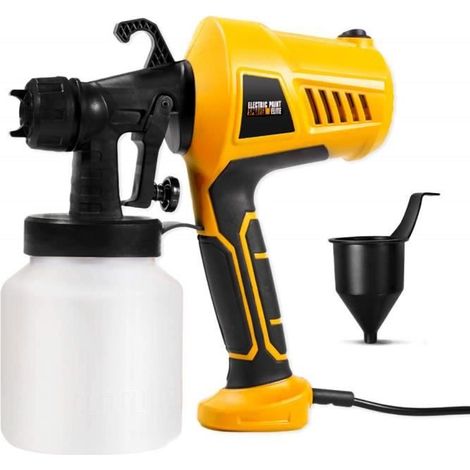 Pistolet à Peinture Électrique 500W Pulvérisateur Peinture Réservoir 800ml Débit 700 ml/min 3 Modèles de Pulvérisation (1/4)