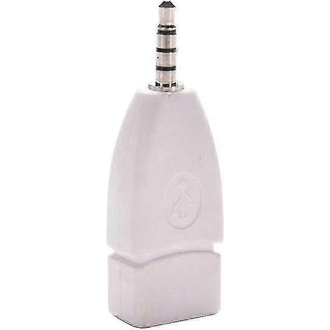 Adaptateur jack audio auxiliaire mâle 3,5 mm (compatible voiture) vers USB 2.0 femelle. (1/5)