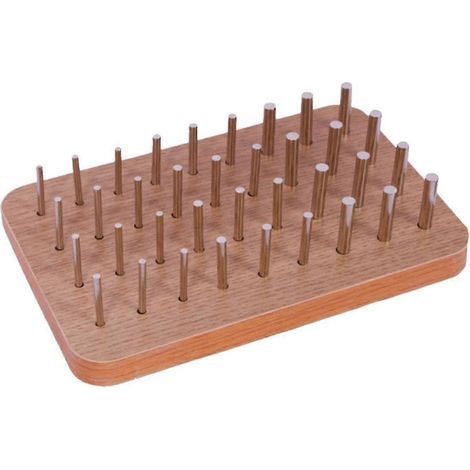 Handrehabilitationsbrett aus Holz mit 36 Löchern und 4 mm/6 mm/8 mm Stiften zur Verbesserung der Geschicklichkeit (1/5)
