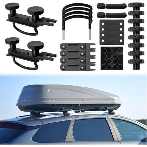 Kit de fixation universel pour coffres de toit - Kit de fixation en U pour voitures, accessoires et aide à l'installation pour coffres de toit (1/5)