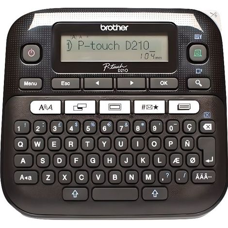 Brother PT-D210 Portable Label Maker - Thermal Transfer - Monochrome (1/3)