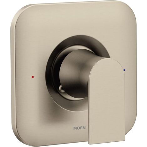 Poignée de douche moderne à pression équilibrée Moen Genta LX, nickel brossé, valve requise, T2471BN (1/5)