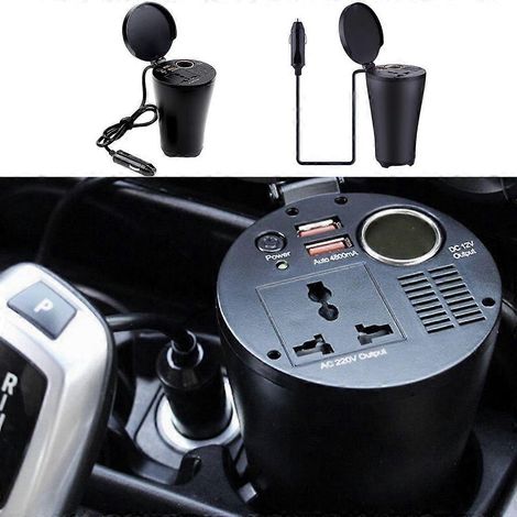 Adaptateur onduleur pour voiture, convertisseur de puissance DC12V vers AC220V pour la charge des appareils électroniques (1/4)