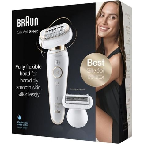 Braun Silk-épil 9 81688635 depiladora 40 pinzas Blanco, Oro (1/5)