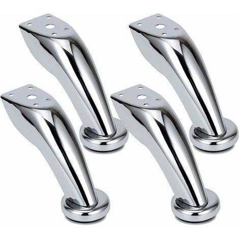 Pieds Canapé Épais Acier Inoxydable, 4 Pièces Pieds de Meubles, Pieds Chromé, Meubles Armoire Lit Canapé Pieds, pour Canapés, Chaises, Tabourets, Armoires (1/4)