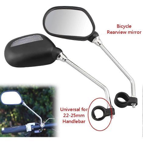 rétroviseurs de vélo en verre, guidon, large champ de vision, réflecteur de lumière arrière, angle réglable, pour vélo électrique (1/4)