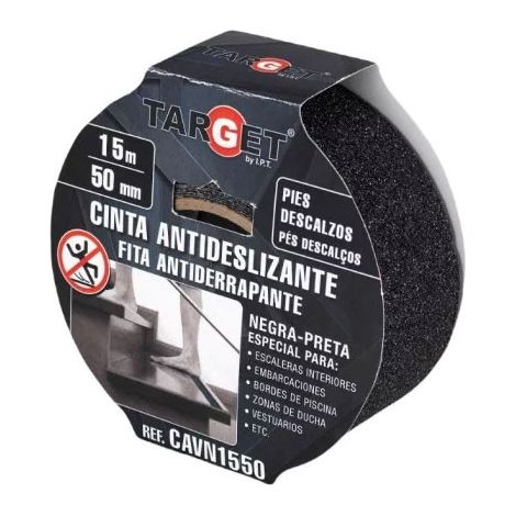 -CAHERSA- CINTA ANTIDESLIZANTE NEGRA 15X50MM TARGET (1/2)