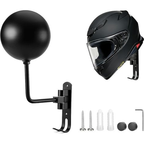 Support Mural Casque Moto Polyvalent, Sphérique Porte de Casque (1/5)