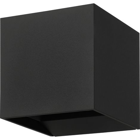 Applique Esterno Contemporanea Calpino 3 Alluminio Nero Vetro Bianco Led