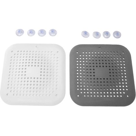 Ensemble de 4 passoires plates en silicone avec ventouses pour éviers de cuisine et de salle de bain (1/4)