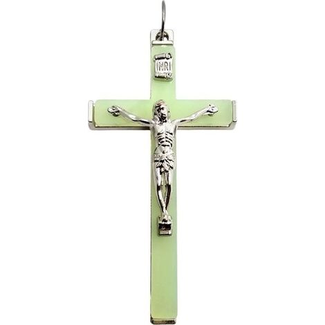 Fluoreszierendes Hängekreuz 9 cm