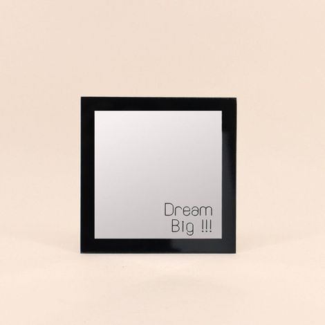 Miroir carré avec mot "Dream big" 20x20cm