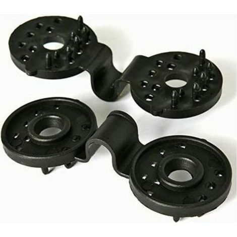 Lot de 10 œillets à Clipser Noirs - Idéal pour Le Montage de Votre Jardin, terrasse et Balcon - Protection Contre Le Vent et Votre Brise-Vue (1/4)