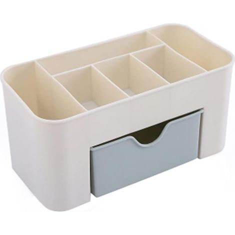Cosmetic Storage Box Department Office Desk Organiser,for Dresser Bedroom Bathroom(Blue) (1/5)
