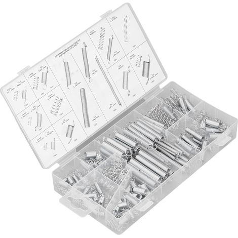 Kit d'accessoires hybrides de 200 pièces pour ressorts de tension et de compression, adapté aux réparations à faire soi-même.