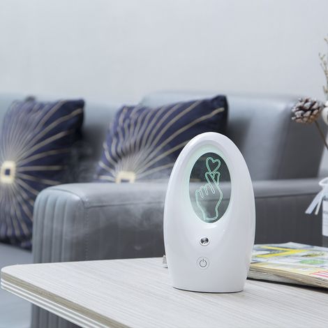 Neuer USB-Luftbefeuchter, Heimzerstäuber, Aromatherapie-Gerät mit Licht zur Befeuchtung, tragbarer Mini-Smart-Luftbefeuchter, Geschenk, Perlweiß. (1/5)