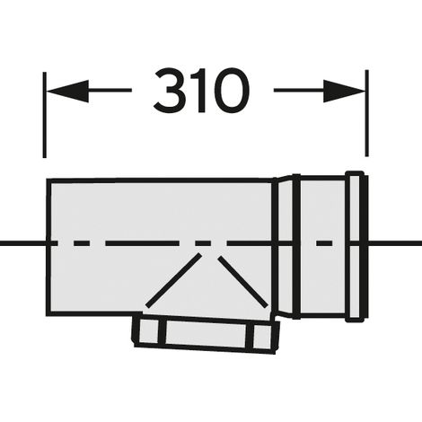 Vaillant Élément de révision pour conduit d'évacuation des gaz rigide DN 130, PP, 0020042764