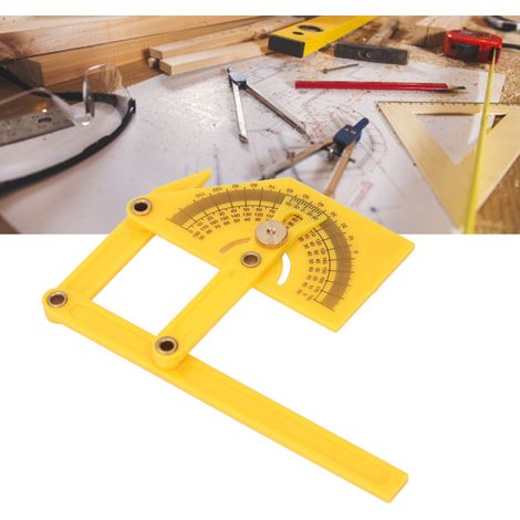 Universalwinkel 0-180°, Winkelmesser, Viergelenkwinkel, Graduierter Winkelmesser, Winkelmesser für die Holzbearbeitung (1/5)