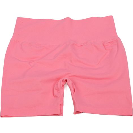 Shorty Yoga Taille Haute Femme Respirant Maintien Ventre Gainant Running Sport Rose (1/5)