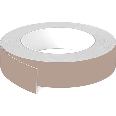 1x Bande de chant ABS sans colle 23 mm x 5 m épaisseur 0,8 mm facile à appliquer bricolage étagère meuble panneau plan de travail bois stratifié, Beige amande mat (1/3)