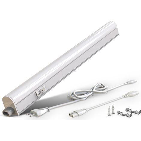 B.K.Licht réglette LED pour cuisine et atelier, platine LED 4W, longueur 313 mm, 400 Lm, lumière blanche neutre 4000K