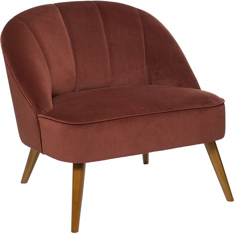 Sessel Naova - rosa Terrakotta - Samt (1/5)