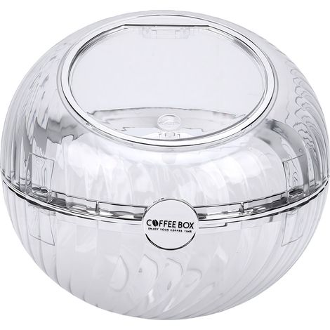 Boîte de rangement transparente en PP pour dosettes de café, sachets de thé et bonbons. Organisateur de comptoir. (1/5)