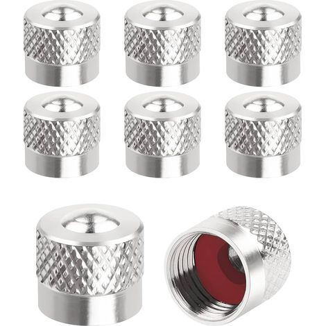 Lot de 8 bouchons de pneus de voiture, bouchons de valve de pneu de voiture, bouchons de pneus de voiture, bouchons de roue de voiture, bouchons de valve de pneus, bouchons, convient pour les (1/5)