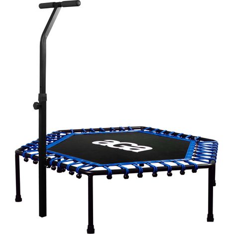 Aga FITNESS Trampolín 130 cm Azul + manillar