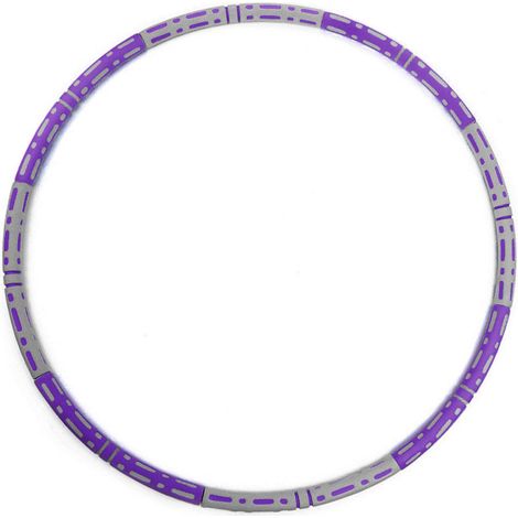 Cerf de fitness lesté à 6 sections détachables, bicolore violet et gris, pour affiner la taille et le ventre. (1/5)